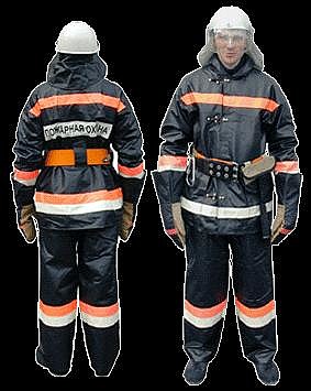 Боевая одежда пожарного  из винилискожи для нач.состава (III уровень защиты)